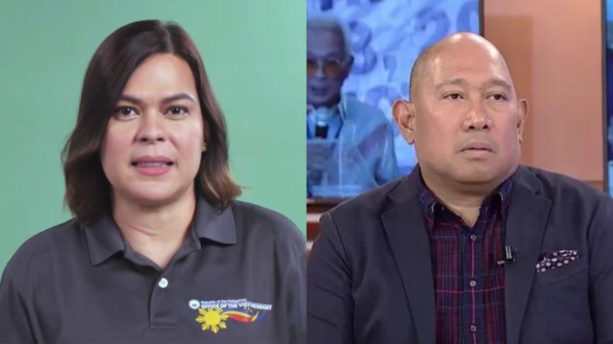 Vice President Sara Duterte (left), Stratbase ADR President Dindo Manhit (right)