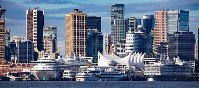 Canada Place in Coal Harbour, Vancouver, BC, Canada