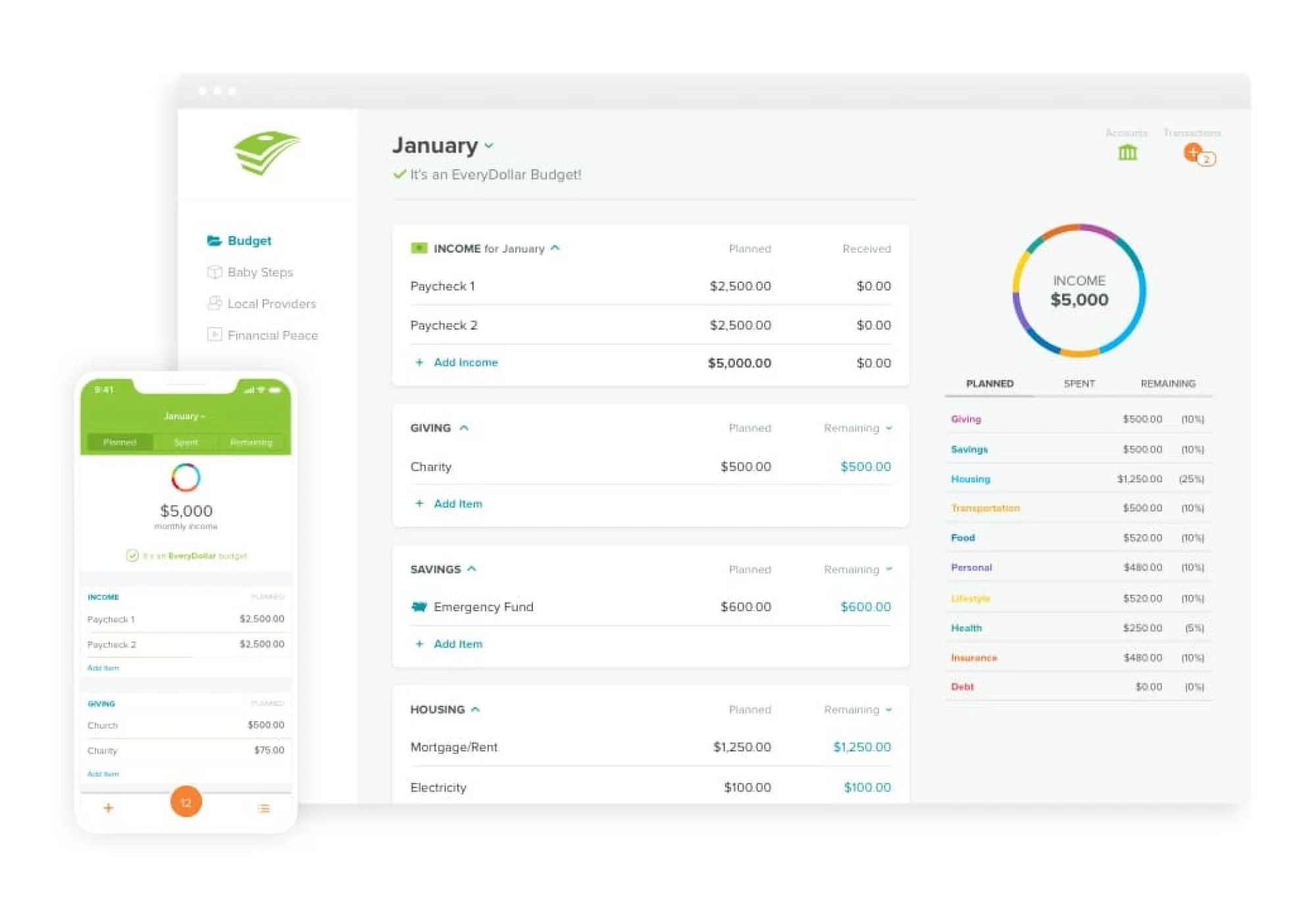EveryDollar - Personal Finance App