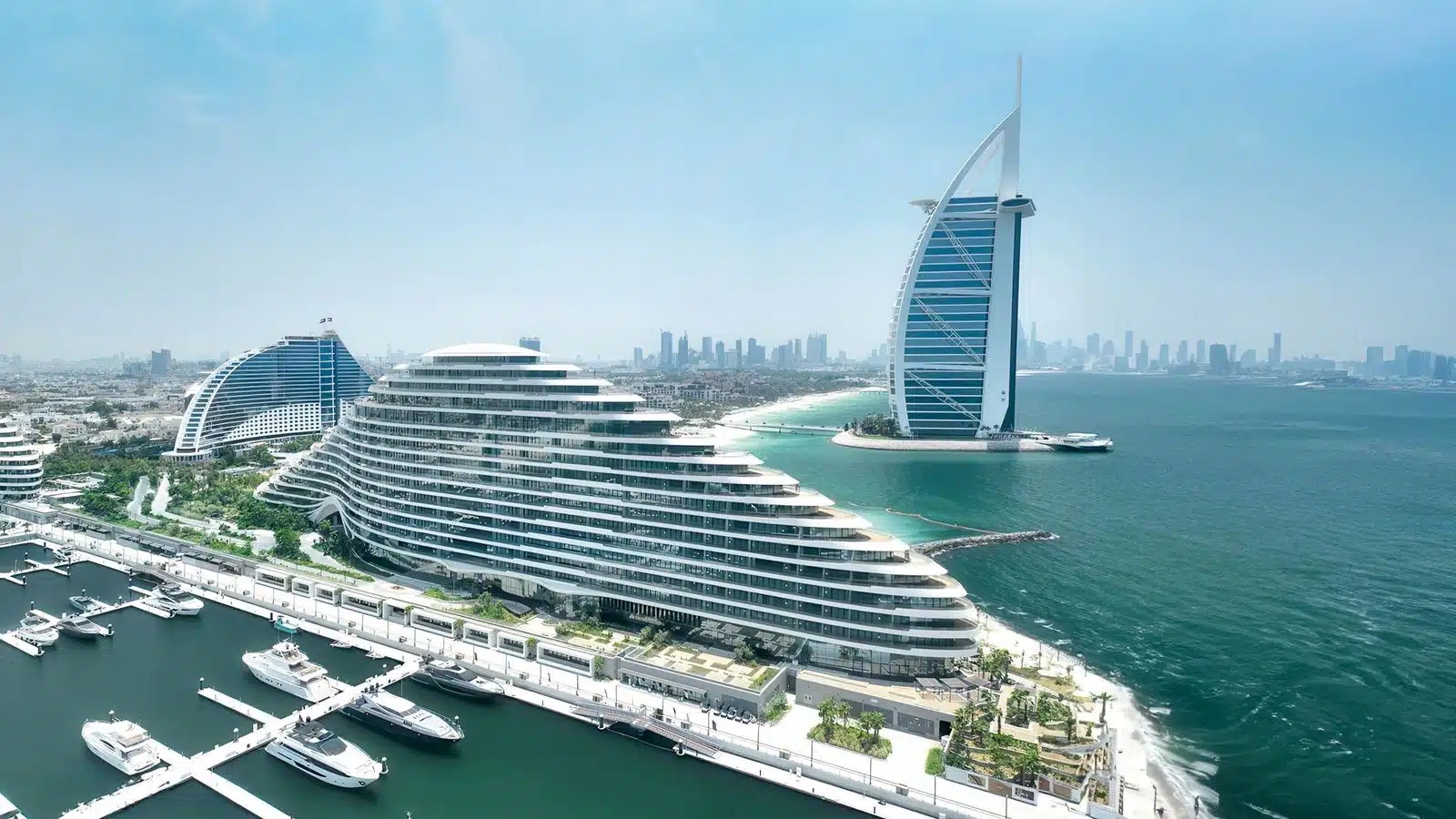 Marsa al Arab and Burj al Arab in Jumeirah, Dubai