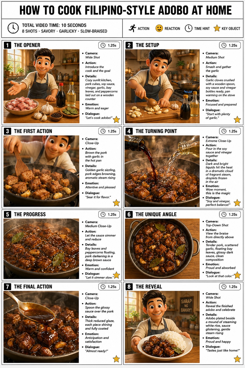 Filipino-style Adobo Storyboard