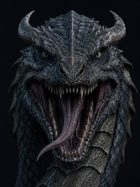 Front-facing definitive design of the Bakunawa creature